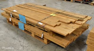 Pallet of 4 inch x 1 inch softwood, heat treated and debarked (GBFC-0452 DBHT) - various lengths