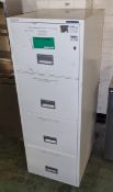 Phoenix 2204 white fire resistant filing cabinet - L49xW63xH136cm - unlocked but no keys