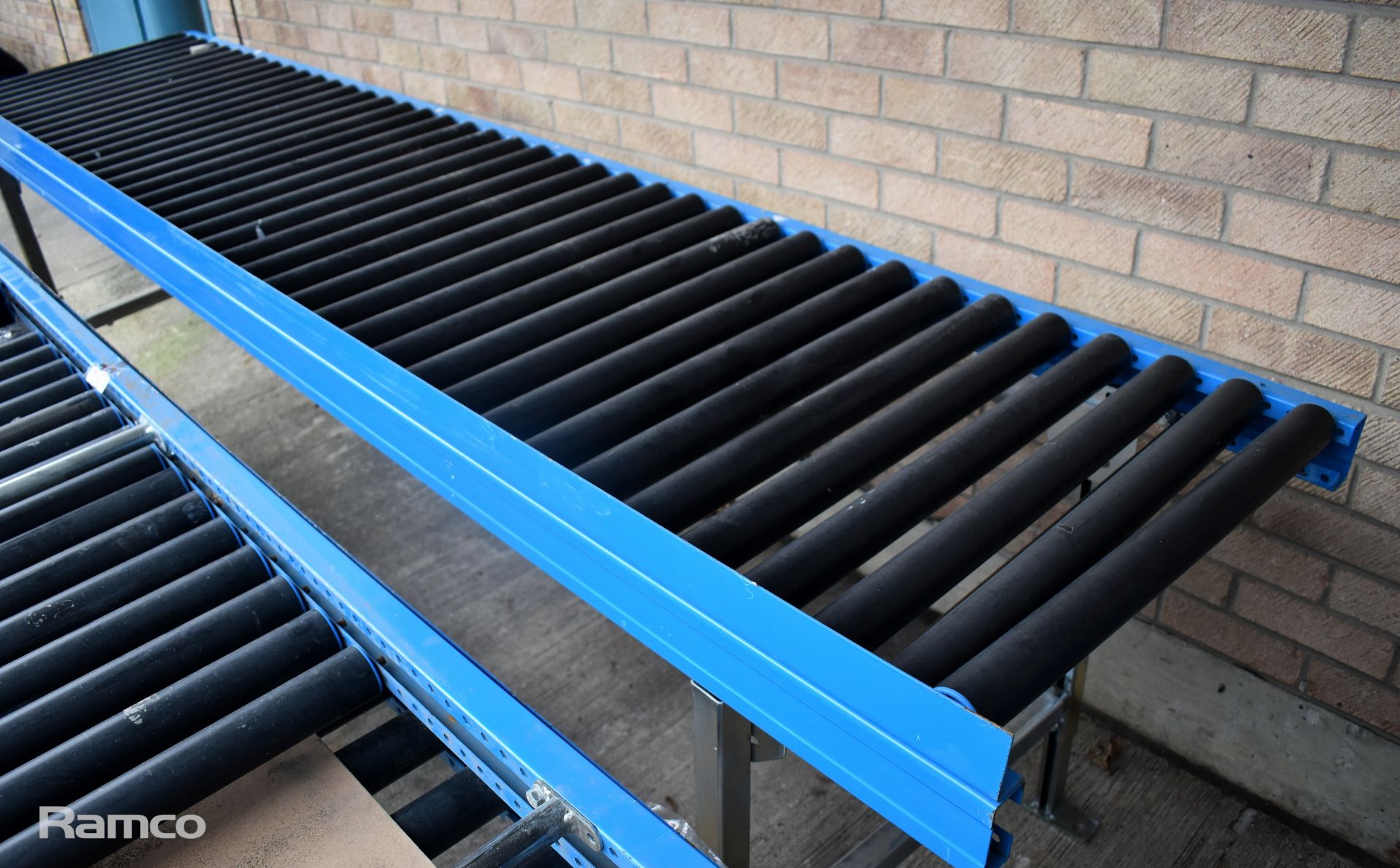 Metal roller conveyor belt section, 3m length - Image 3 of 4