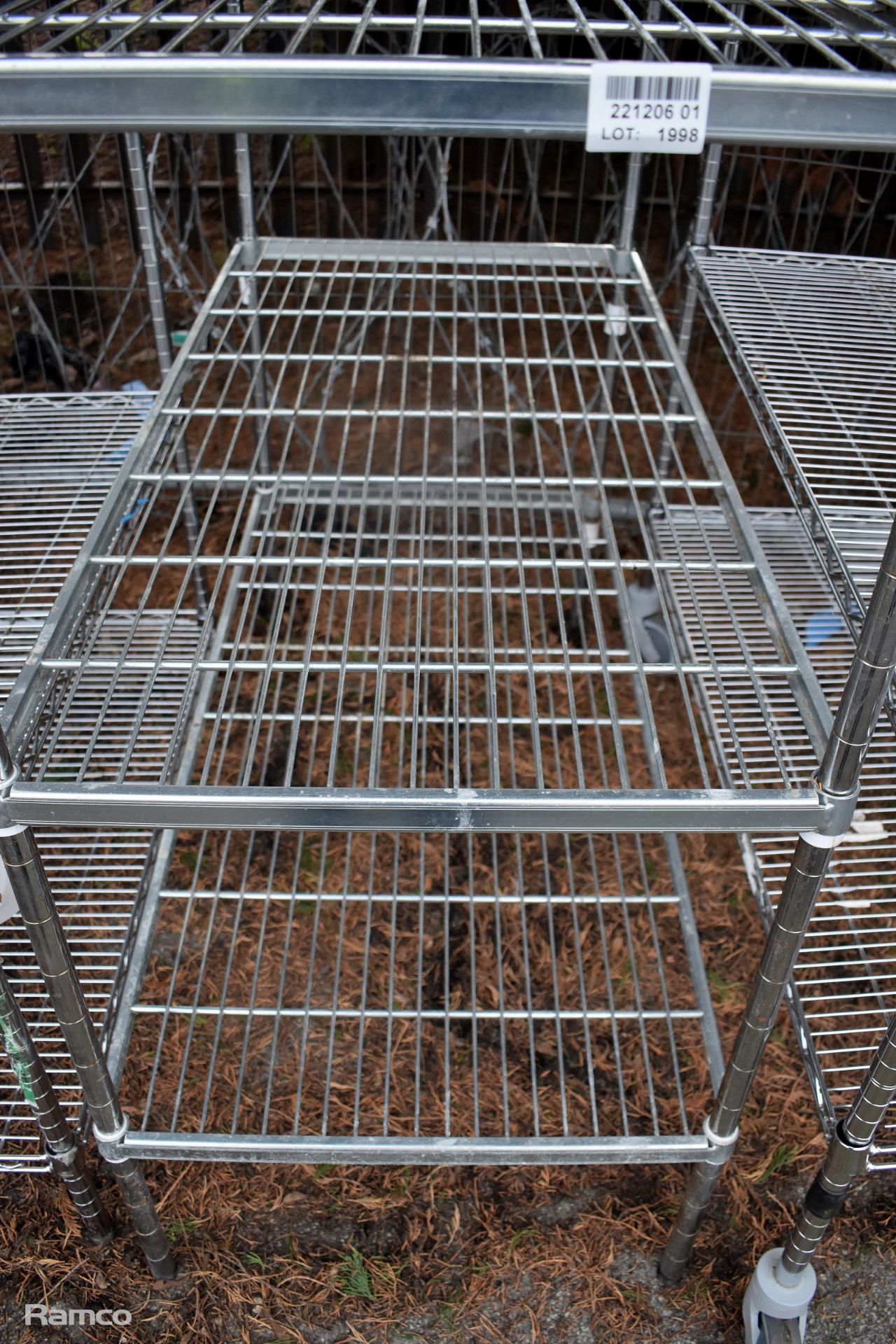 Stainless steel 4 shelf racking - L1200 x D600 x H1700mm - Image 2 of 3