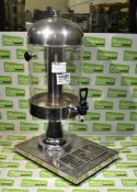 Freestanding juice dispenser with drip tray