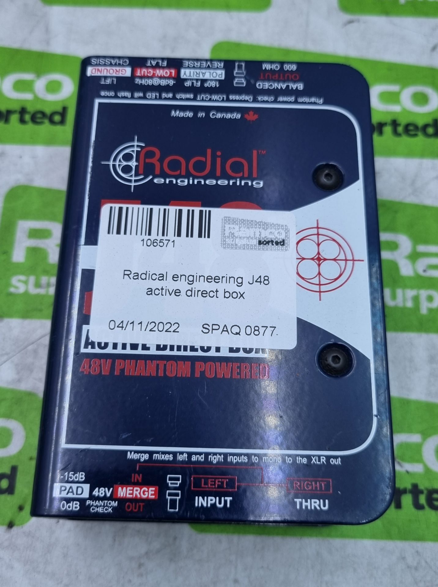 Radial engineering J48 active direct box