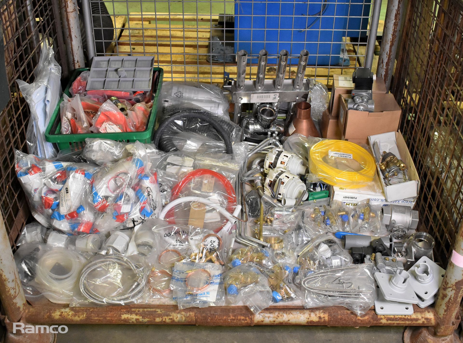 Plumbing catering spare parts - pipes, hoses, fittings, valves, pilot lights, nozzles, sealant