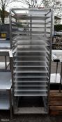 Stainless steel racking with pull out shelves (missing 4 shelves) - 80 x 60 x 176cm