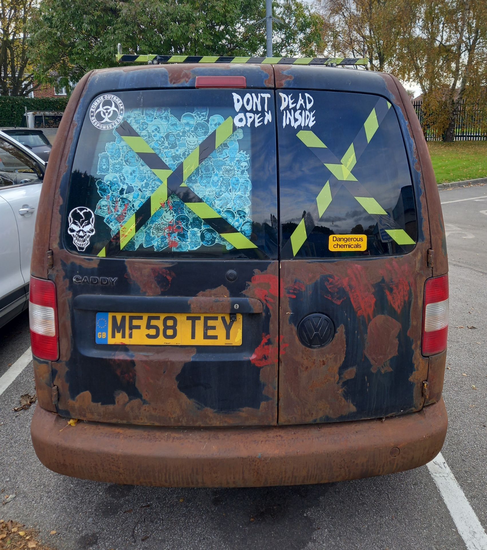 2008 (58) Volkswagen Caddy C20 TDI 1896cc converted day van with rust effect paint - Image 3 of 53