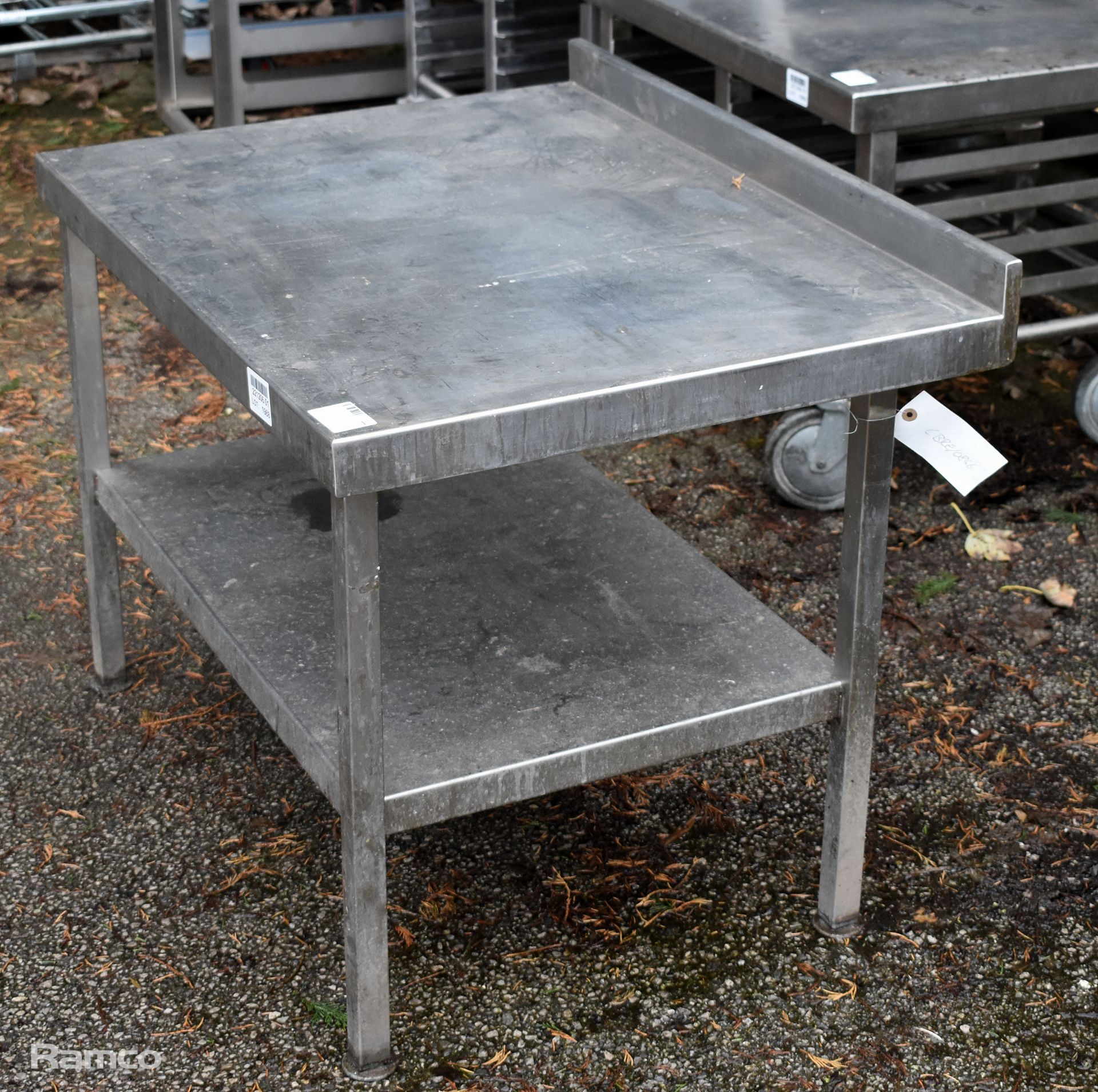 Stainless steel table with shelf - 65 x 85 x 66cm - Image 2 of 2