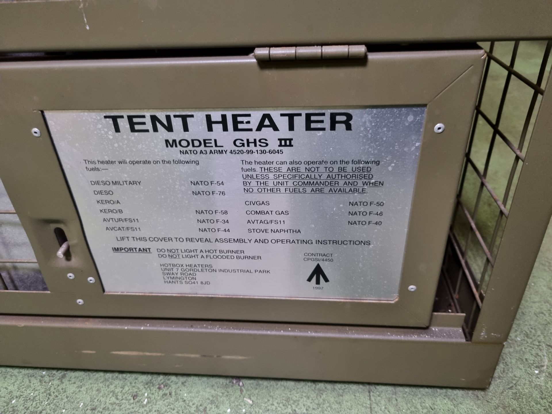 Tent Heater Model GHS 3 - see pictures for accessories included - Image 4 of 5