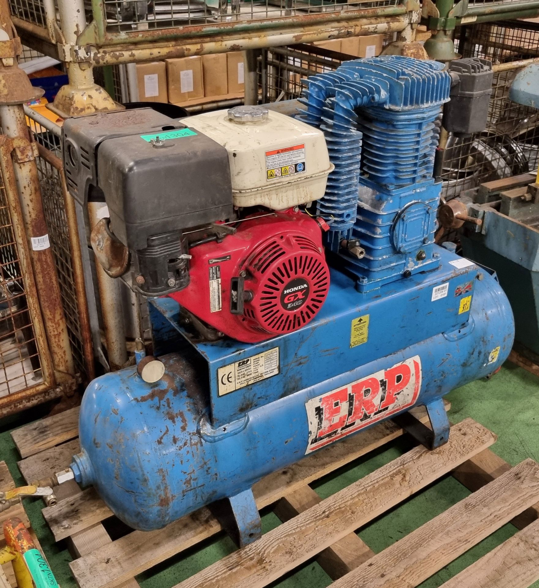 ERP AS30P Petrol air compressor 18 bar - 110 LT -with Honda Gx series 11HP engine - Image 3 of 11