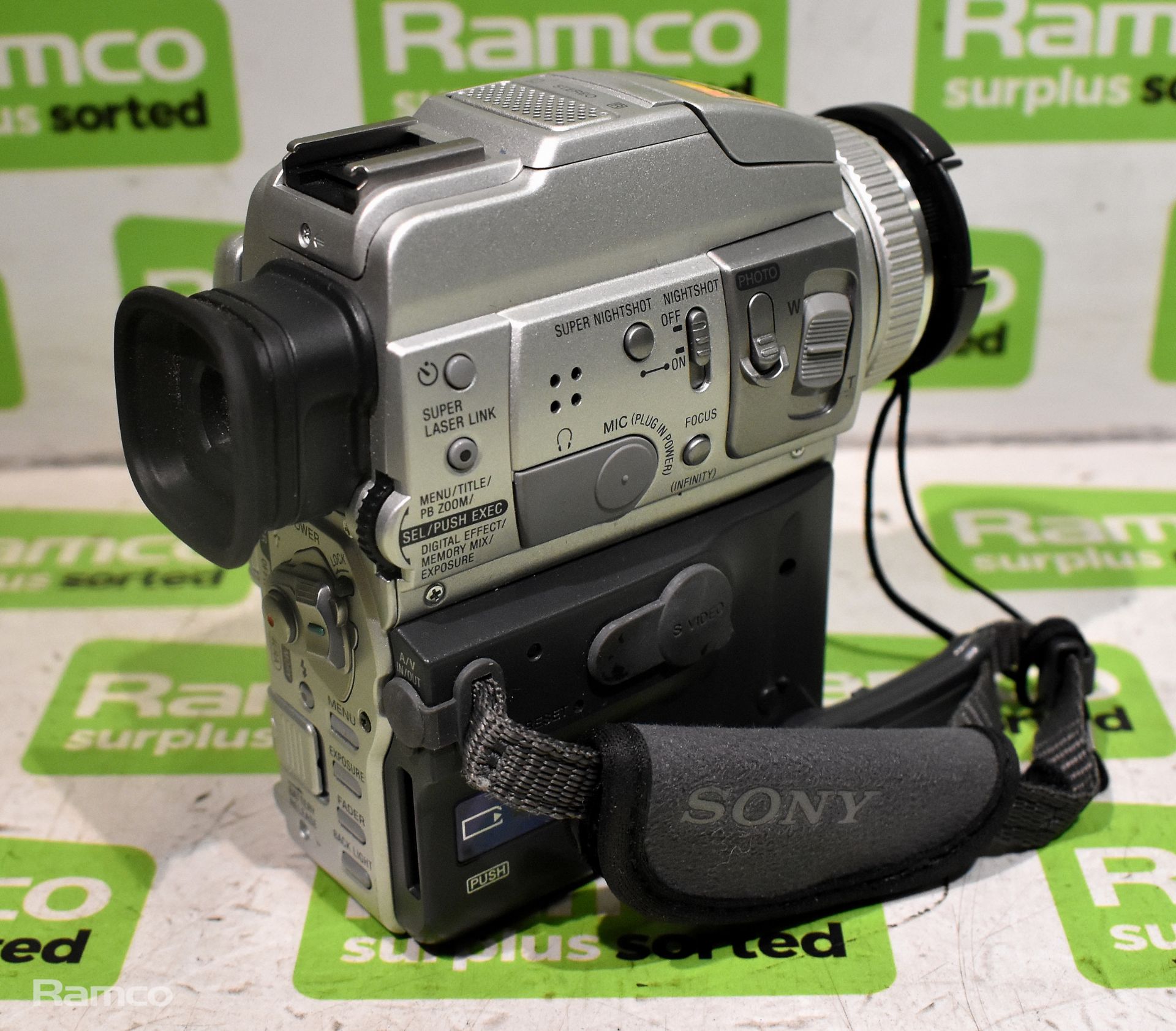 Sony DCR-PC110E pal handycam camcorder + remote + 3 x batteries + charger + canvas bag - Image 5 of 10