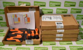 5x boxes of Bacho No6 plastic file handles 10 per box