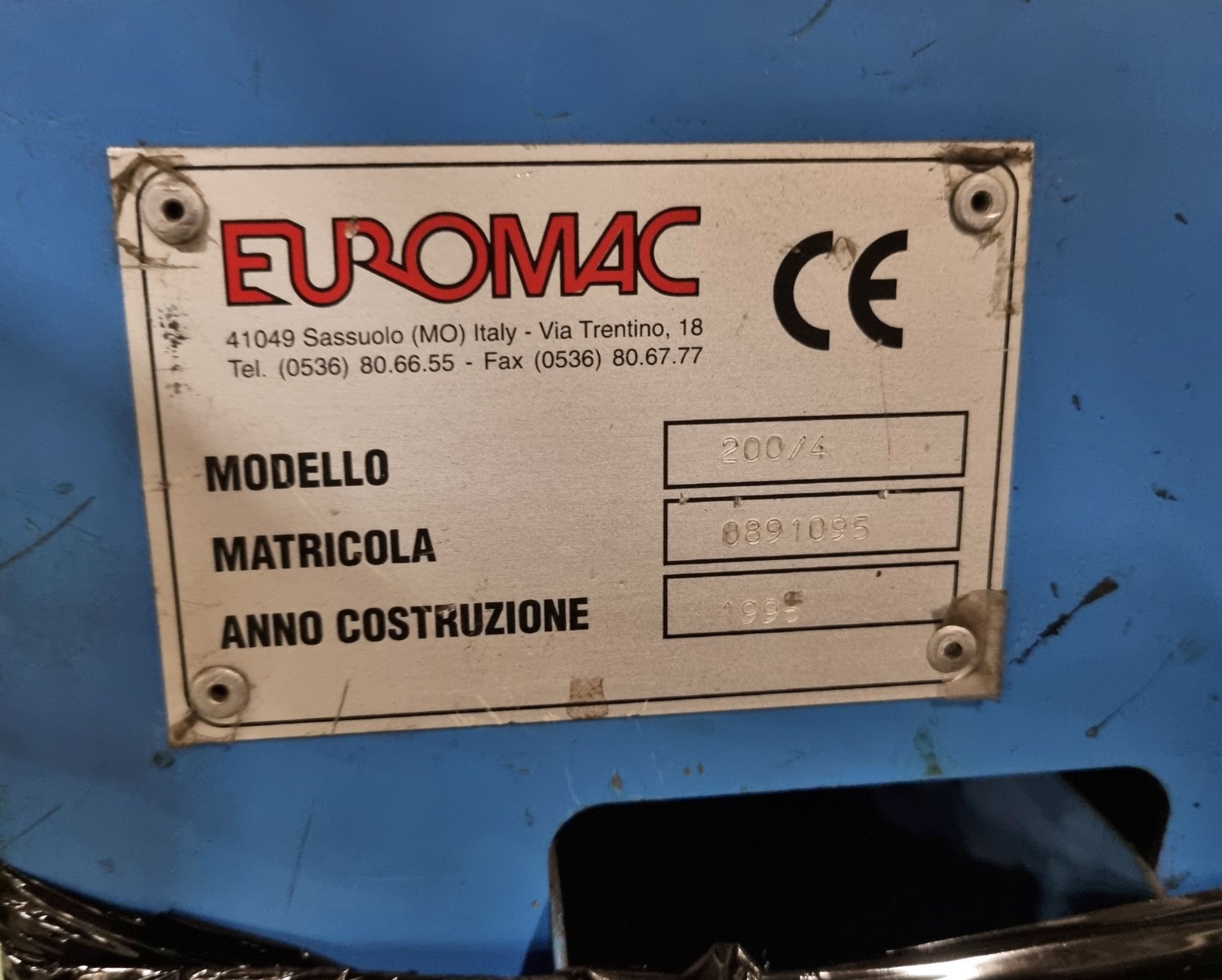 Euromac 200/4 metal working corner notcher machine - L 78 x W 90 x H 120cm - Image 4 of 11