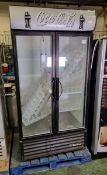 True manufacturing GDM-35 Double glass fronted door display fridge