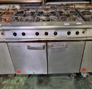 Falcon Dominator 6 burner gas oven - 90 x 88 x 95cm - missing hob knobs