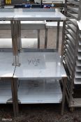 Stainless steel 3-tier bench unit - L 60 x W80 x H119cm