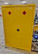 Yellow metal storage cabinet - 46x121x180cm