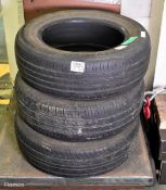 3x 195/65R 15 part worn tyres
