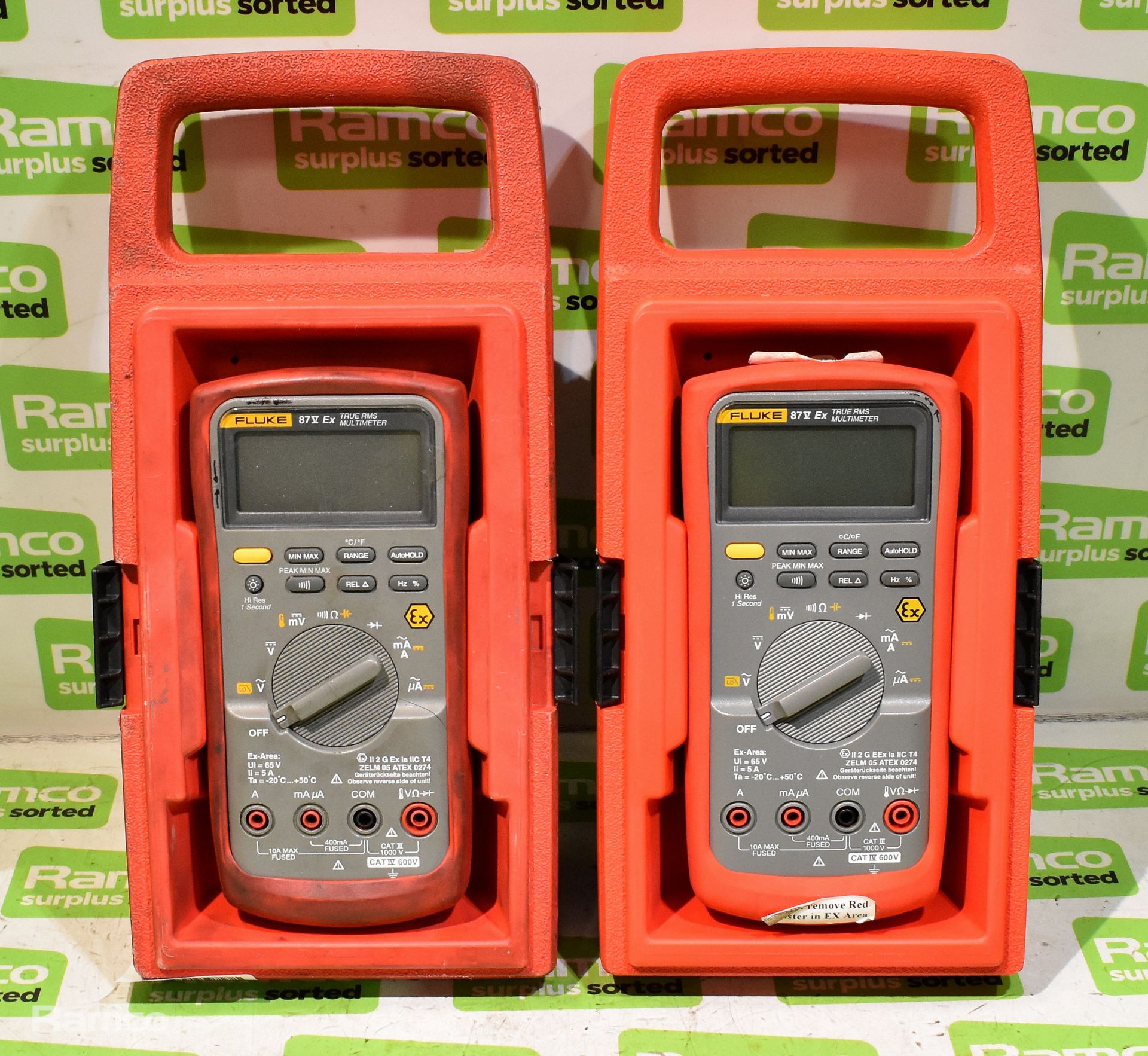 2x Fluke 87V-EX True RMS multimeters