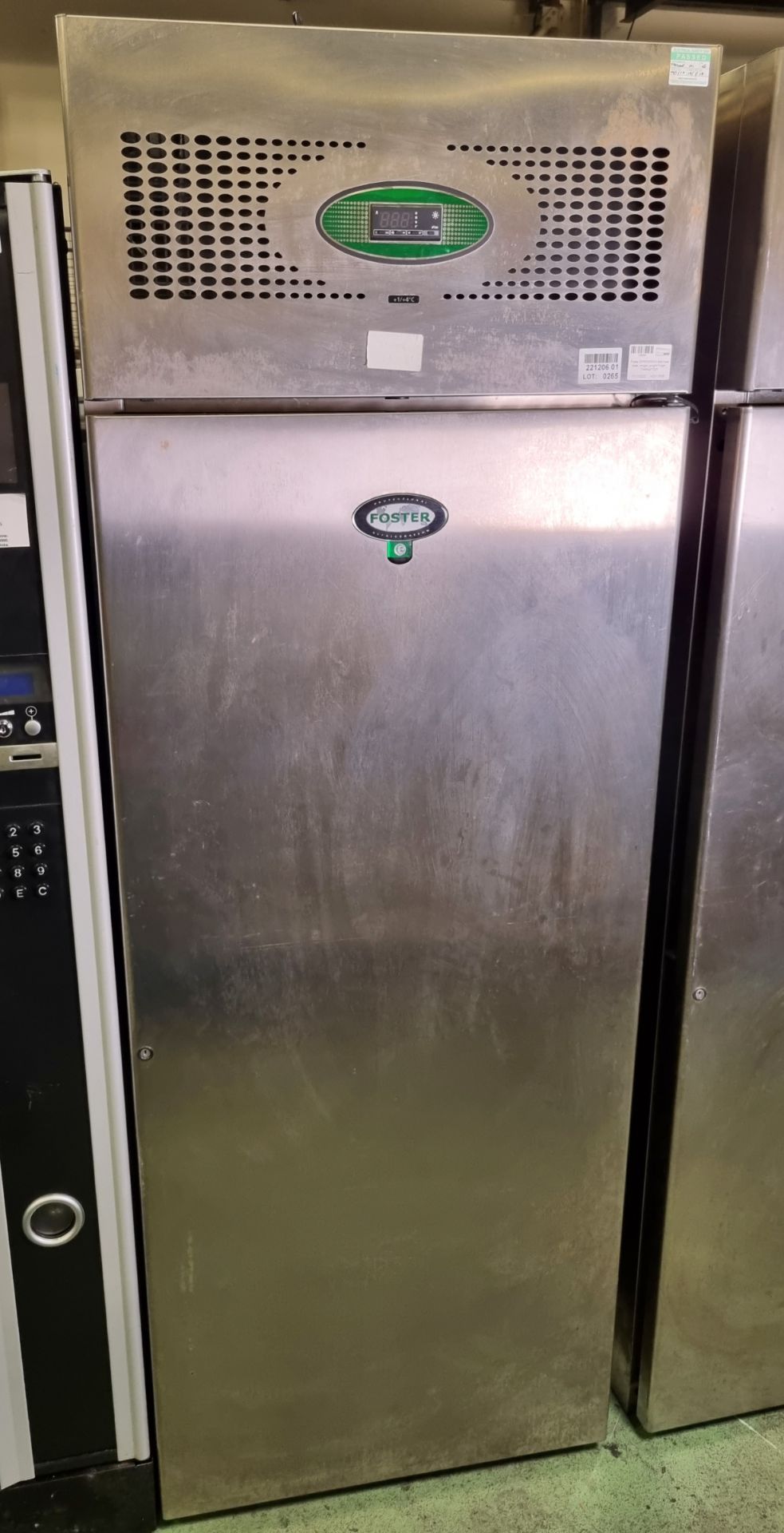 Foster EPROG600H stainless steel, single upright fridge - 70 x 80 x 210cm