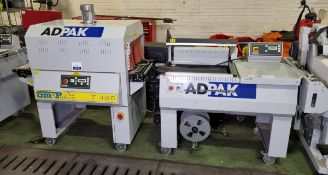 AdPak AO 560FA heat sealing machine, AdPak AO 450T shrink wrapping machine