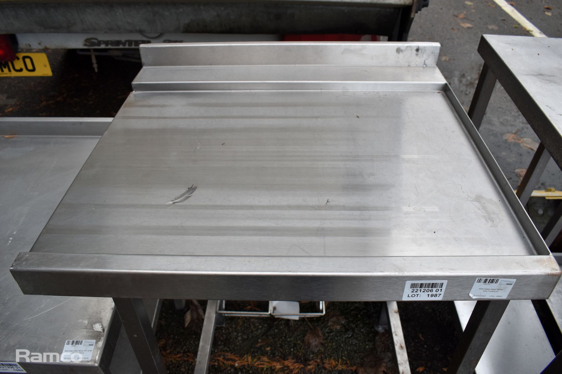 Stainless steel table - 55 x 70 x 85cm - Image 2 of 2