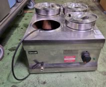 Lincat BS4W electric, countertop, 4 pot, wet heat bain marie - ONLY 3 POTS