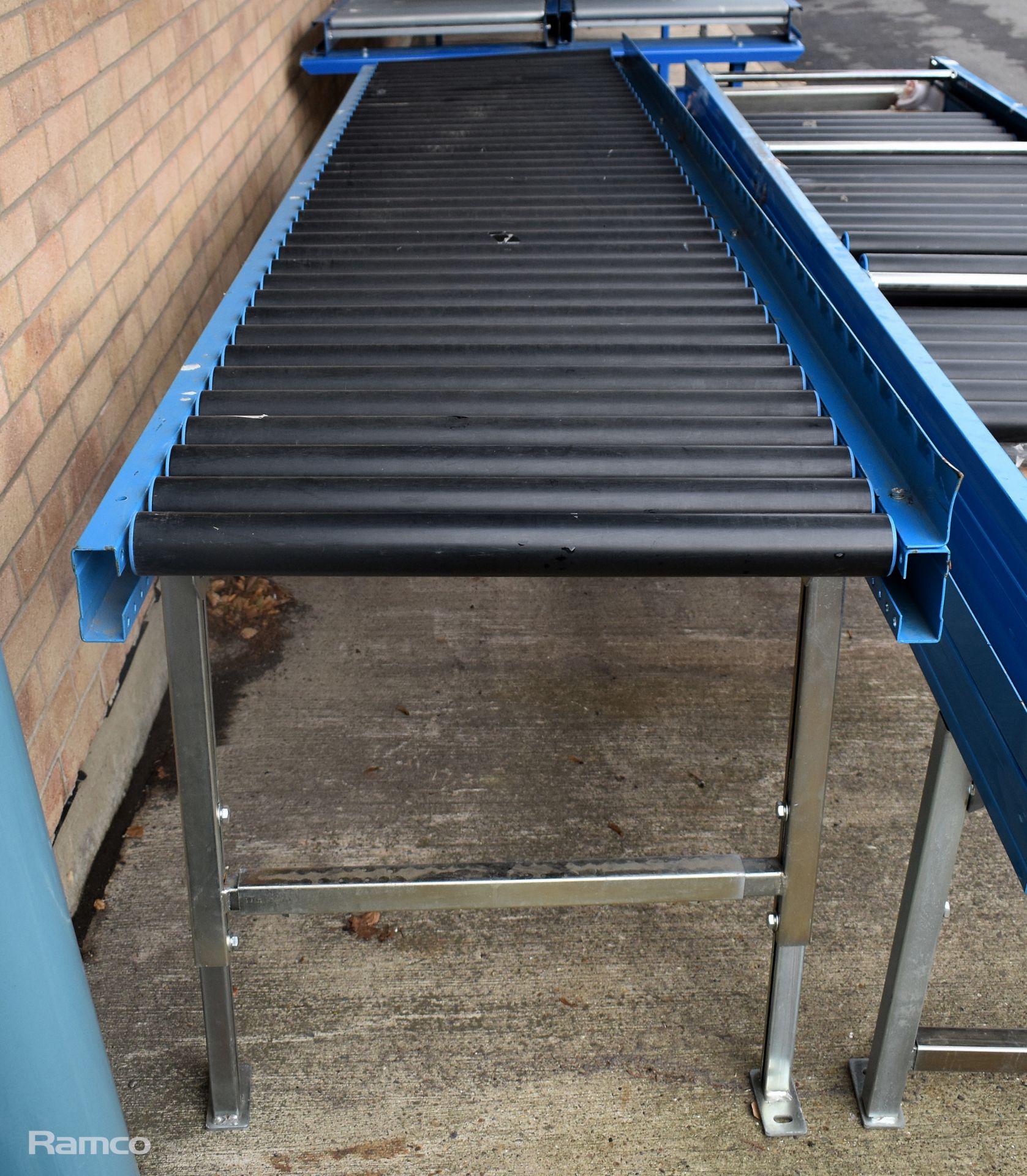 Metal roller conveyor belt section, 3m length - Image 4 of 4
