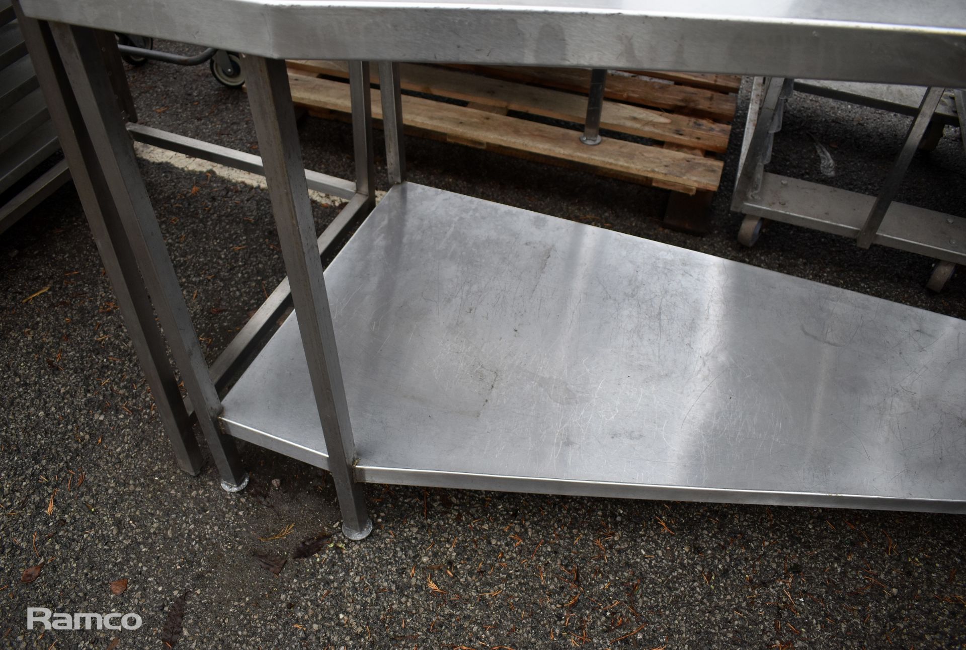 Stainless steel counter top table with shelf - 75 x 150 x 96cm - Image 2 of 3