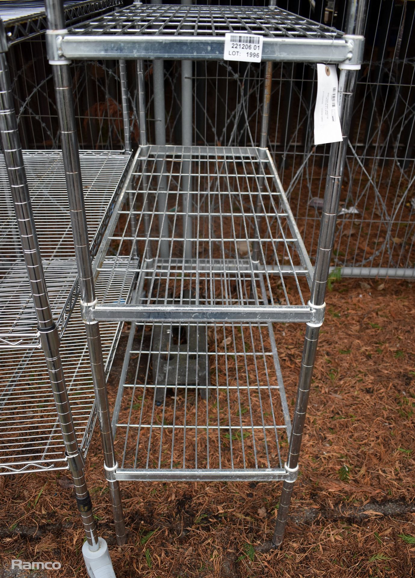 Stainless steel 4 shelf racking - L1050 x D450 x H1700mm - Image 2 of 3