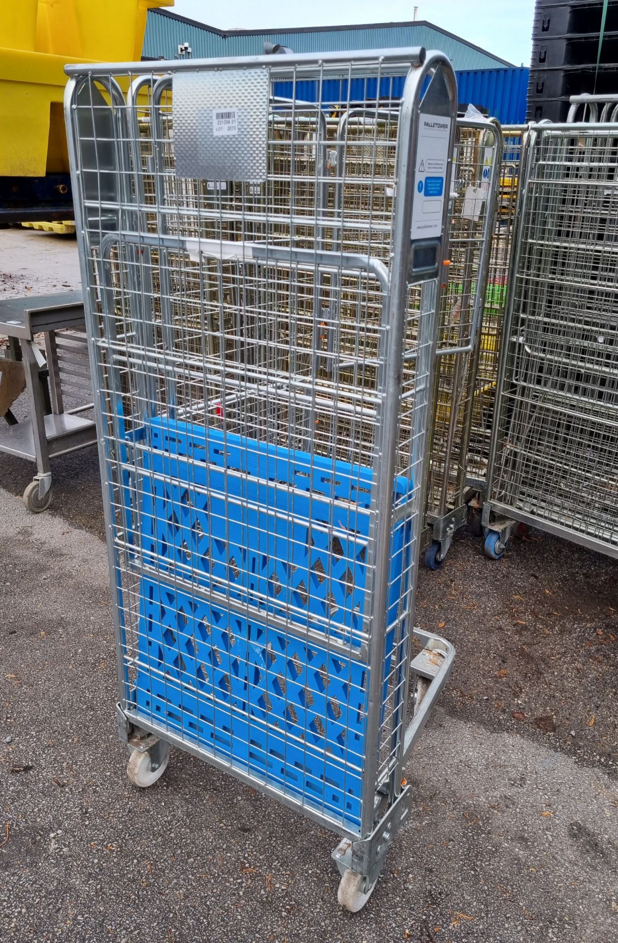 3x 4 sided roll cage trolley - 70x80x165cm - Image 3 of 3