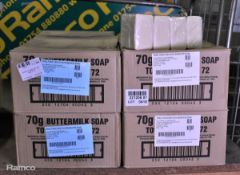 8x boxes of Buttermilk soap bar 70g - case of 72