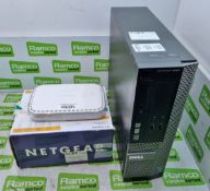 Netgear 8-port 10/100 fast ethernet switch, Dell Optiplex 3020 DO8S Intel I5 computer