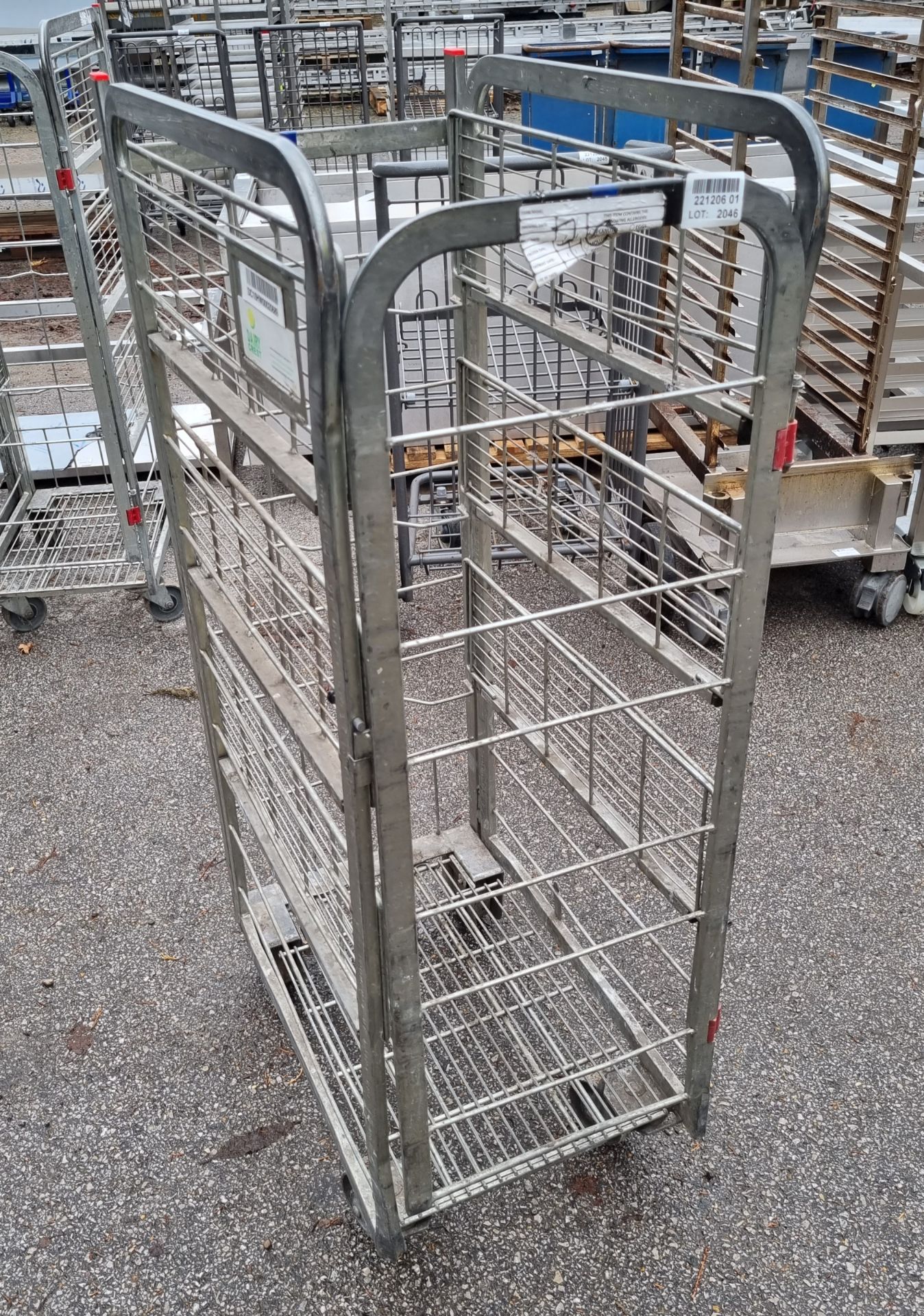 4 sided roll cage milk trolley - 45x65x125cm - Image 2 of 3