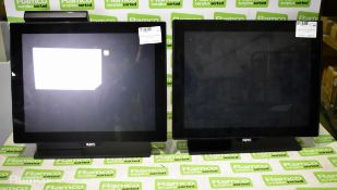 2x Aures Yuno 15" touch screen till monitors