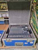 Yamaha EMX5014C powered mixer with flight case - L58 x W58 x H26cm