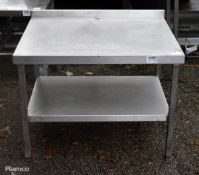 Stainless steel table with shelf - 65 x 85 x 66cm