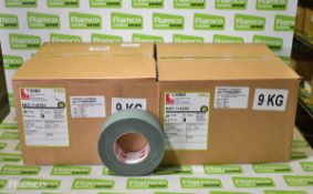 2x boxes of Scapa Green cloth fabric adhesive tape - 50mm width x 50m length 16 per box