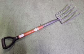 Wooden handle carbon steel digging fork