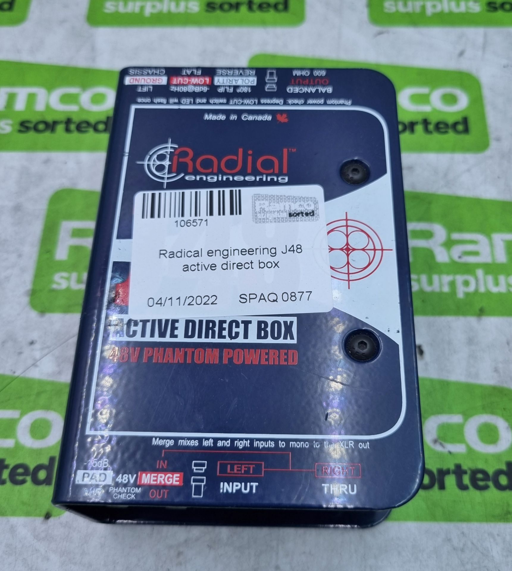 Radial engineering J48 active direct box