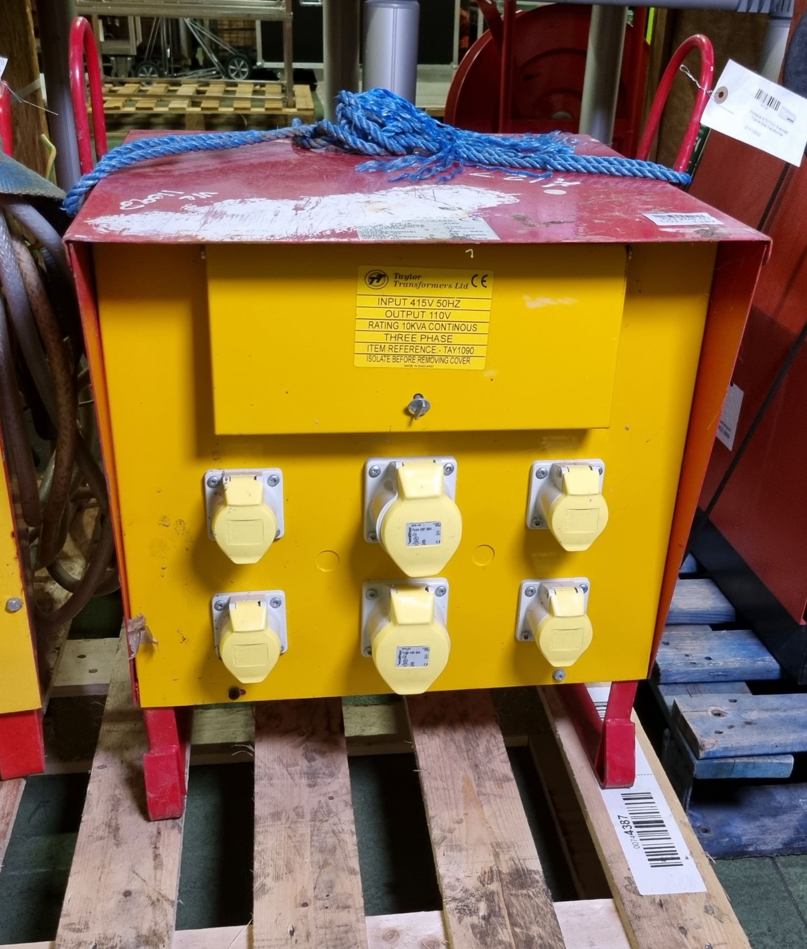 Portable 415/110V, 6 socket 10kVA Site Transformer - Image 3 of 4