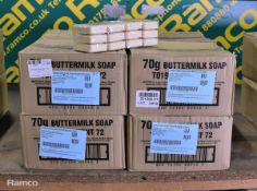 8x boxes of Buttermilk soap bar 70g - case of 72