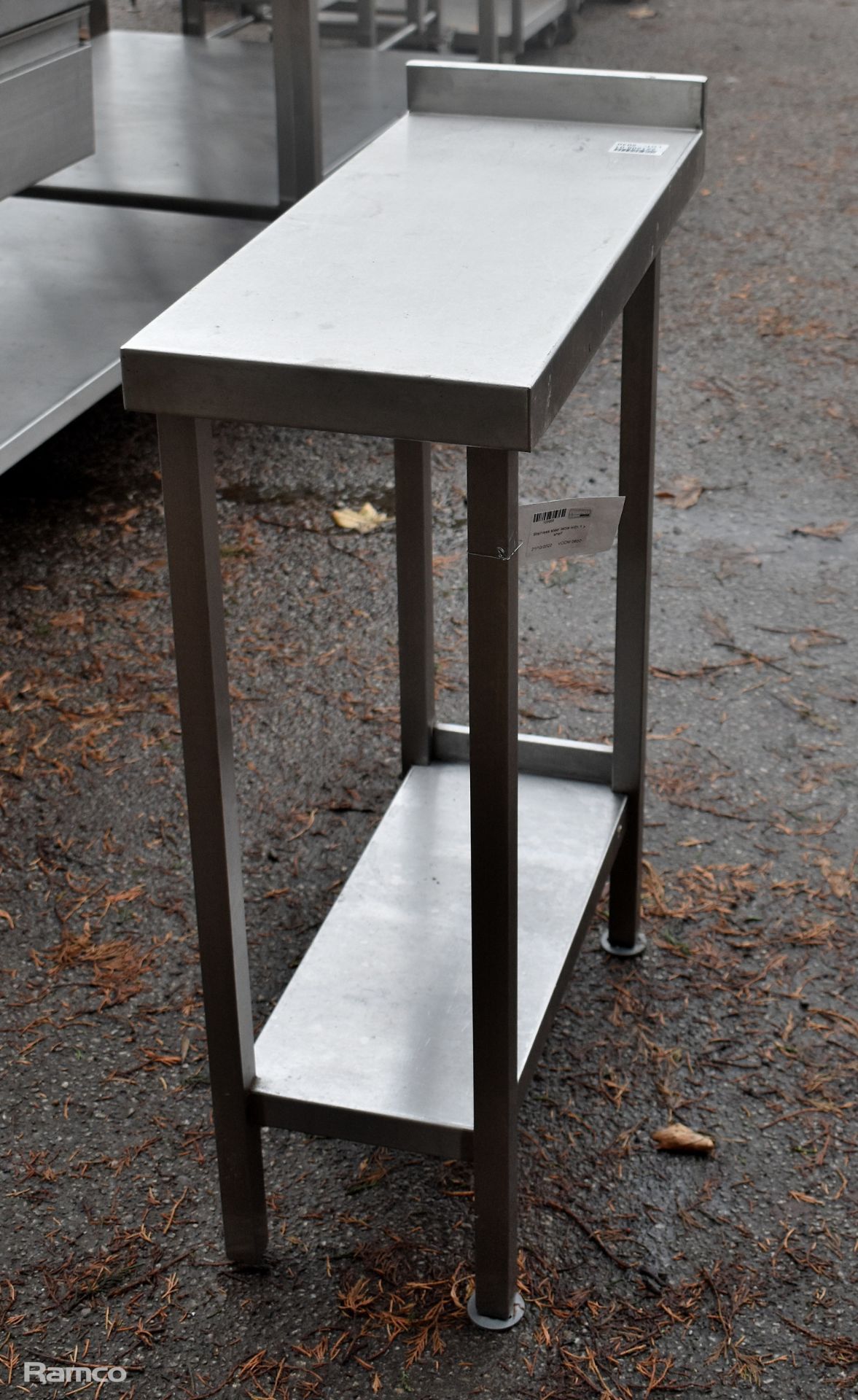 Stainless steel table with 1 x shelf