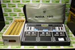 NIDA Corporation 130E console circuit trainer with circuit card and manuals