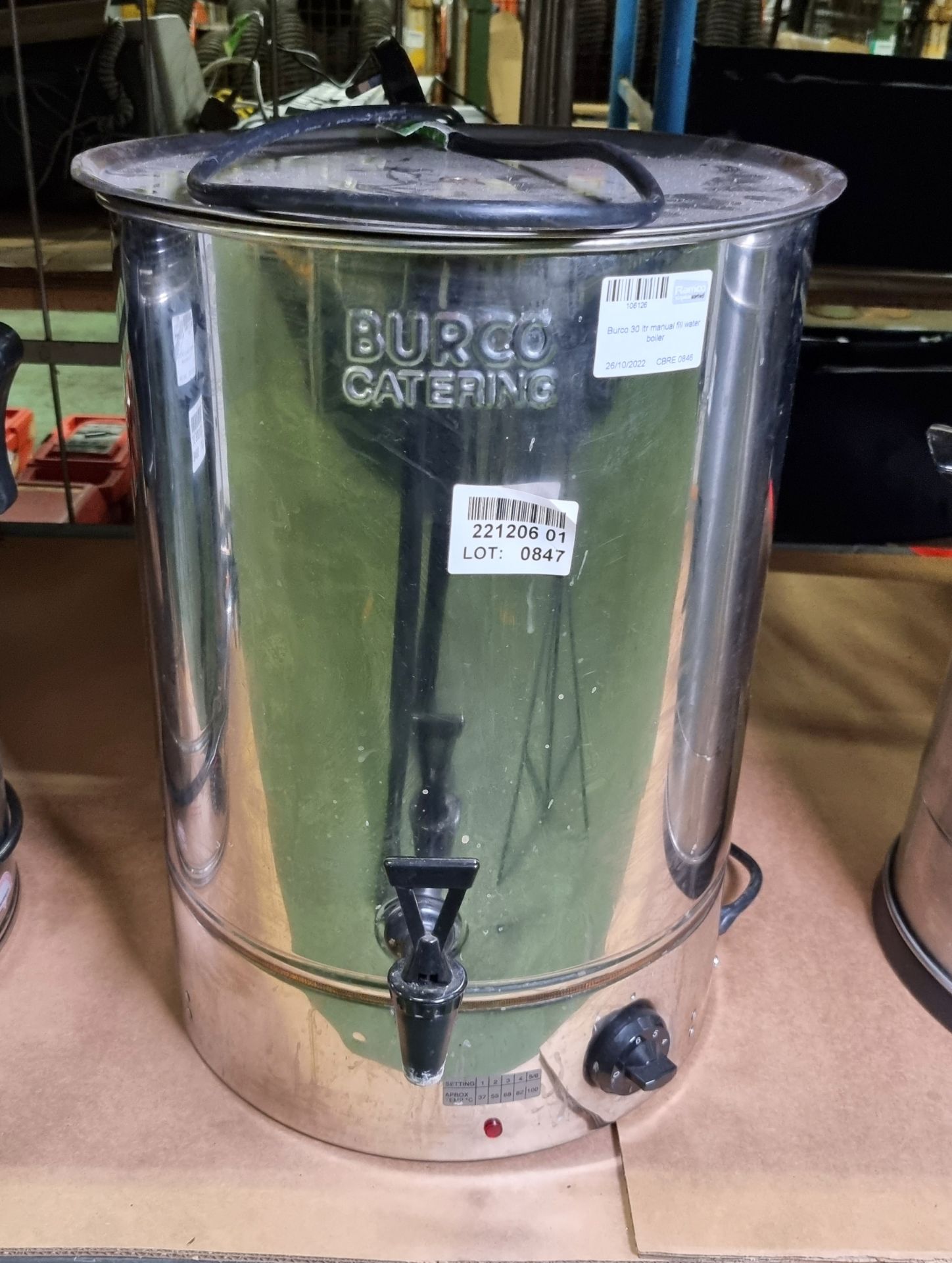 Burco 30 litre manual fill water boiler - damaged lid - Image 2 of 3