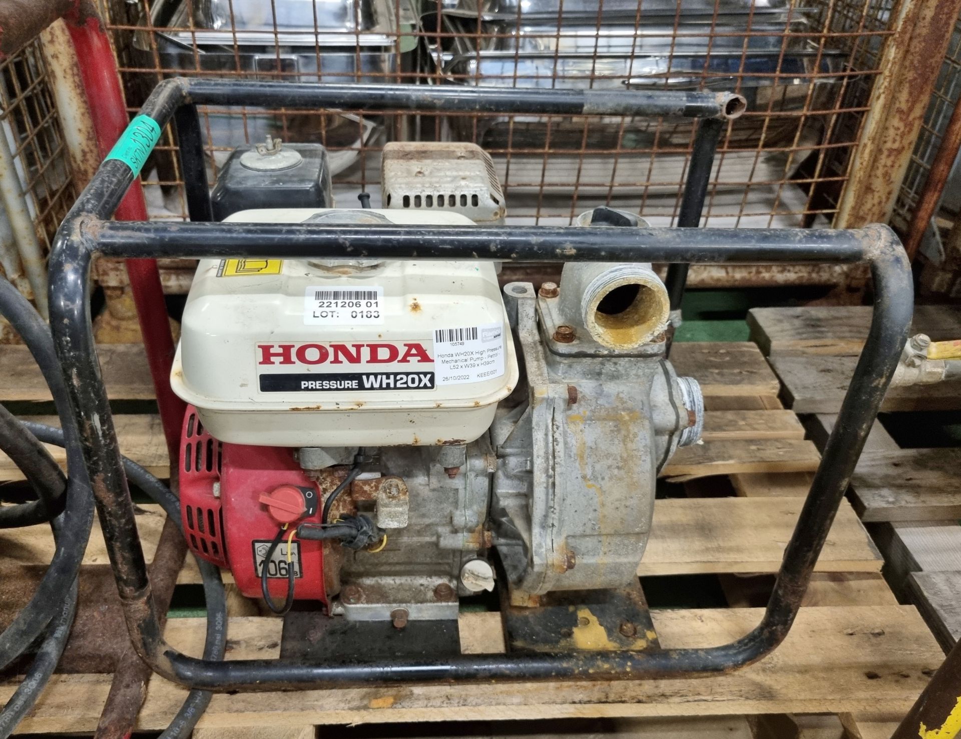 Honda WH20X High Pressure Mechanical Pump - Petrol - L52 x W39 x H39cm