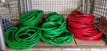 Multiple coloured air hoses - 22 in total