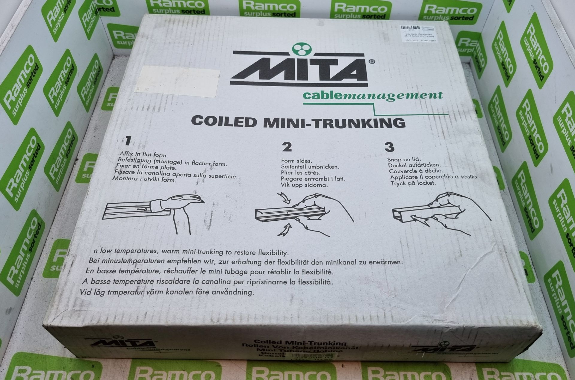 MIta Cable Management 25x16 Coiled Mini Trunking