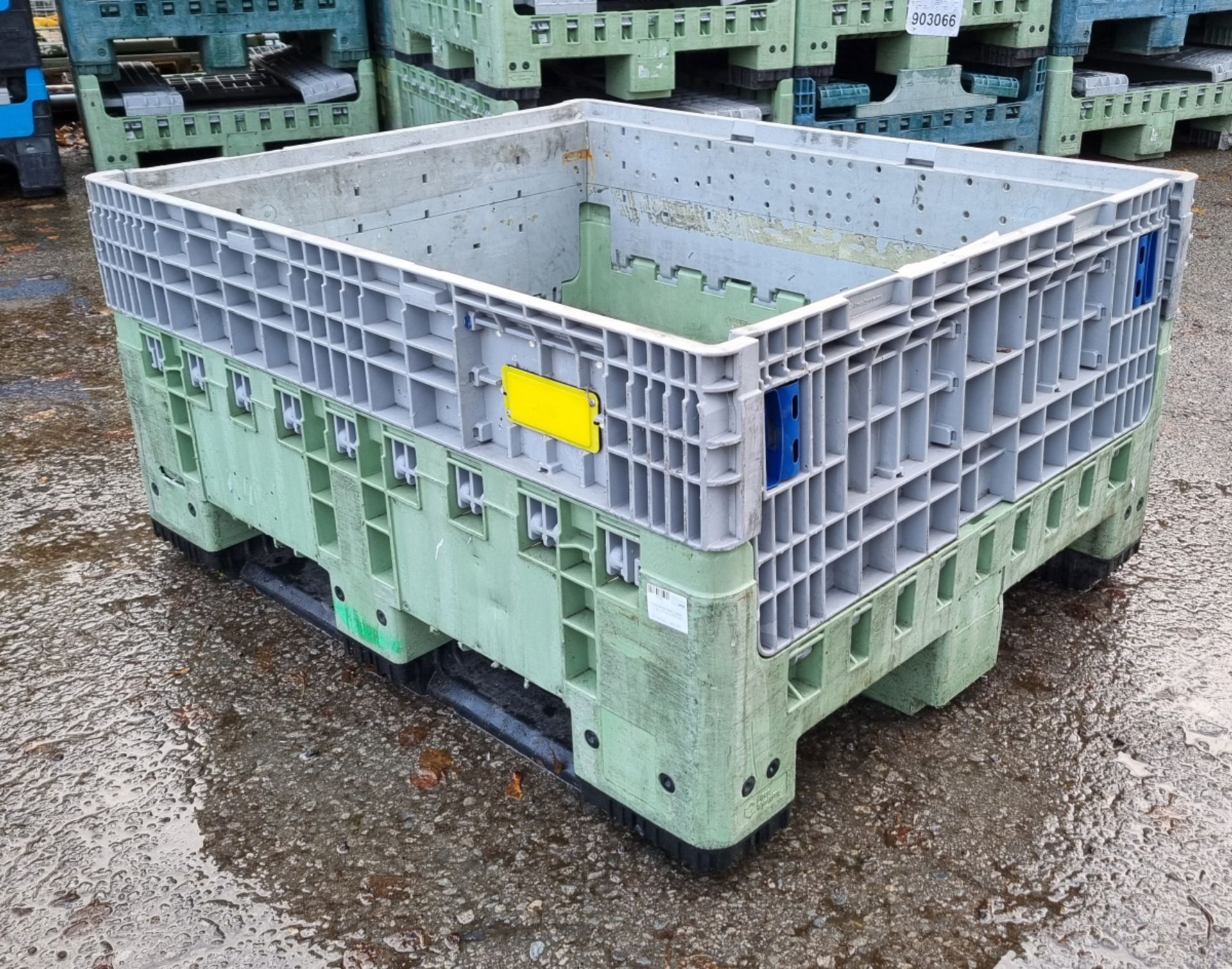 5x Collapsible plastic pallets - L120 x W100 x H59.5cm (H37.5cm when collapsed) - Bild 3 aus 6