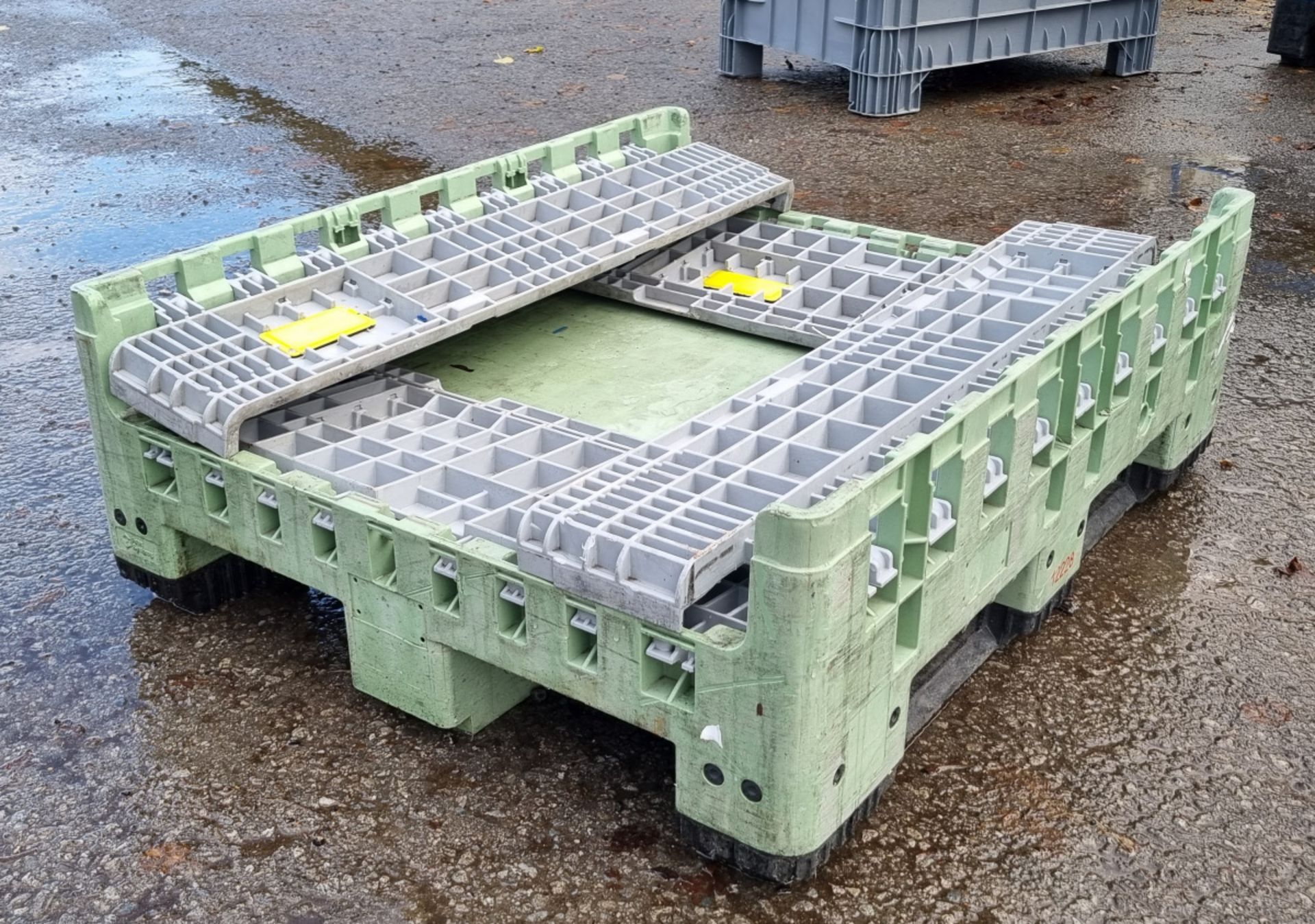 5x Collapsible plastic pallets - L120 x W100 x H59.5cm (H37.5cm when collapsed) - Bild 6 aus 7