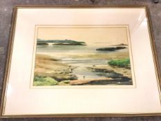 Mathison (?), Coastal Scene, watercolour, signed and dated '87 bottom left (30cm x 46cm)