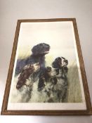 Maud Earl (1864-1943), Dogs in Field, multiple print, signed in pencil bottom left (58cm x 37cm)
